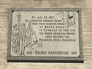 Archivo:American Stock Exchange Building plaque 2017