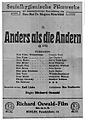 Anders als die andern 1919 poster