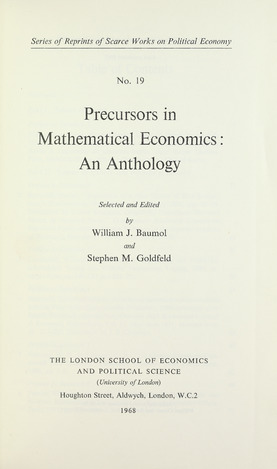 Archivo:Baumol - Precursors in mathematical economics, 1968 - 5895607