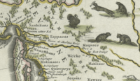 Archivo:Blaeu - Nova Belgica et Anglia Nova (Detail Hudson Area)