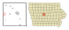 Boone County Iowa Incorporated and Unincorporated areas Beaver Highlighted.svg