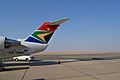 CRJ de South African Airways en el Aeropuerto Internacional de Walvisbaai, Namibia