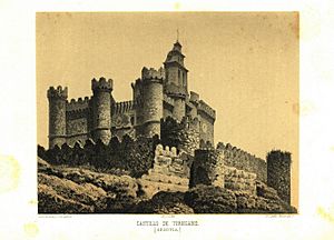 Archivo:Castillo de Turégano (1865) - Parcerisa, F. J.