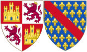 Coat of Arms of Blanca of Bourbon as Queen of Castile.svg