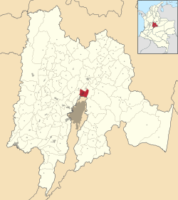 Chía ubicada en Cundinamarca