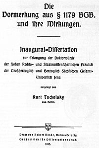 Archivo:Dissertation Kurt Tucholsky