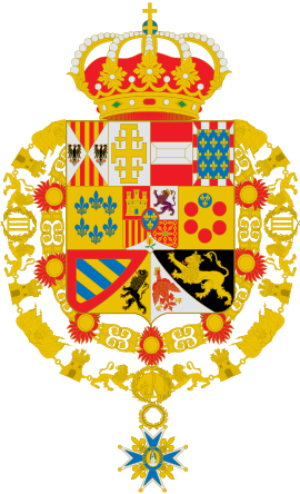 Archivo:Escudo de Armas de Juan de Borbón con Toisón y Orden de Carlos III