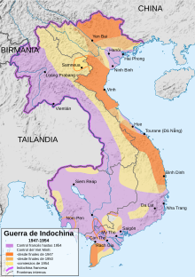 Archivo:First Indochina War map 1946 to 1954 es
