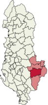 Korçë Municipality within Korçë County.svg