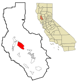Lake County California Incorporated and Unincorporated areas Lucerne Highlighted.svg