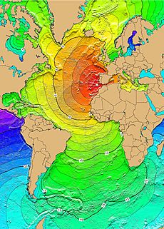 Lisbon 1755 tsunami travel times.jpg