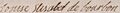 Louise Élisabeth de Bourbon signature 1753