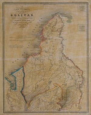 Archivo:Mapa del Estado de Bolívar (1865)