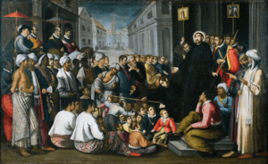 Archivo:São Francisco Xavier pregando em Goa (1610) - André Reinoso (Museu de São Roque)