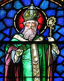 Archivo:Saint Patrick Catholic Church (Junction City, Ohio) - stained glass, Saint Patrick - detail