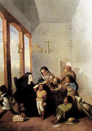 Archivo:Santa Mariana catequista - Joaquín Pinto (siglo XX)
