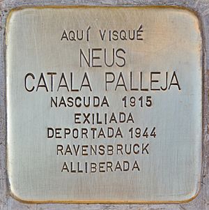 Archivo:Stolperstein für Neus Catala Palleja (Els Guiamets)