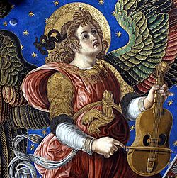 Archivo:Ángel tocando la vihuela de arco