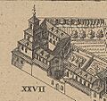035. Convento de San Gil from Reproduction of Pedro Teixeira's Topographia de la Villa de Madrid (1656), 1881 12 (cropped)