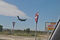A400m atlas aterrizando en la base aérea de Zaragoza