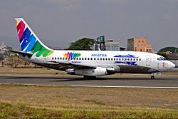 Archivo:AVIATSA Aviación Tecnológica Boeing 737-232(A) HR-AVR at Tegucigalpa Toncontin