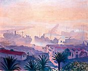 Albert Marquet, 1943 - Le port d'Alger sous la brume