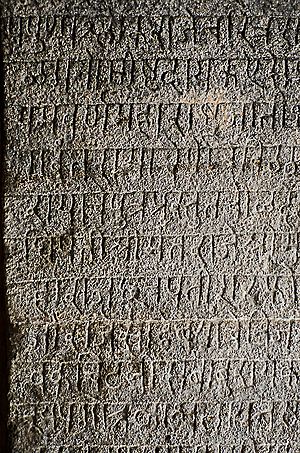 Archivo:Ancient scriptures on the walls in Big Temple, Thanjavur - 2