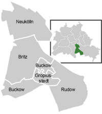 Mapa del distrito de Neukölln