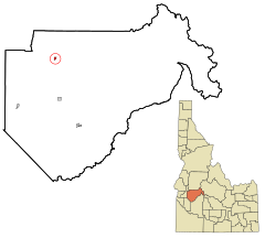 Boise County Idaho Incorporated and Unincorporated areas Crouch Highlighted.svg