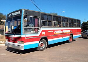 Archivo:Colectivo de la empresa Ciudad de Paraguarí, a su paso por la Ruta Nacional 1