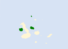 Distribución geográfica del pinzón de Darwin picofino.