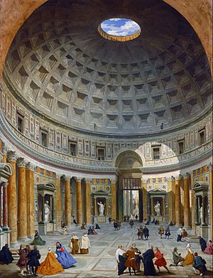 Archivo:Giovanni Paolo Panini - Interior of the Pantheon, Rome - Google Art Project