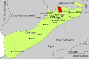 Archivo:Localització de la Llosa de Ranes respecte a la Costera