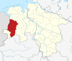 Locator map EL in Lower Saxony.svg