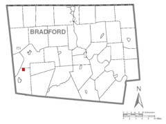 Map of Alba, Bradford County, Pennsylvania Highlighted.png