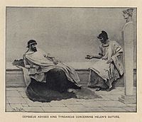 Archivo:Odysseus advises king Tyndareus concerning Helen's suitors
