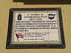 Archivo:Placa Santiago Iglesias Pantín na Coruña