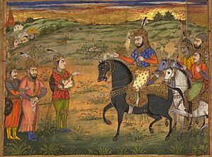 Archivo:Shapur I captures the Roman emperor Valerian