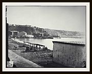 Valparaíso, Vista desde el Almendral desde el 1er teatro Victoria - Rafael Castro - 1863