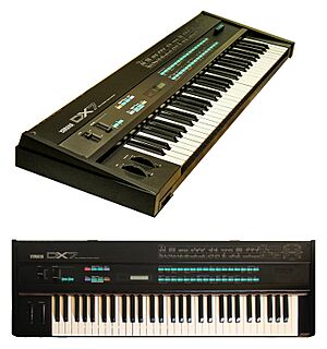 Archivo:Yamaha DX7 synthesizer - combined image with diagonal and top views