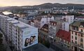 Ústí nad Labem, straatzicht Mírové Náměstí naar oosten vanaf Interhotel Bohemia IMG 7676 2018-08-12 05.58