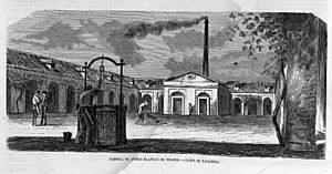 Archivo:1863-02-01, El Museo Universal, Fábrica de armas blancas de Toledo (cropped) Patio de talleres