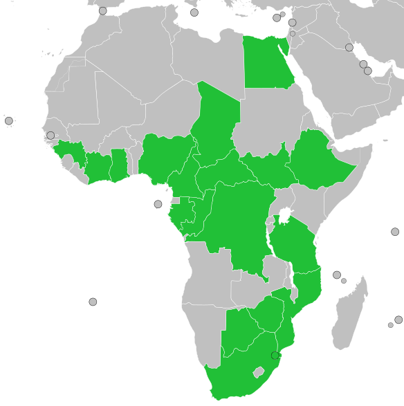 AfriMusic Song Contest 2018 map