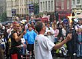 Edinburgh fringe royal mile street performance