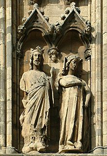 Edward I of England and Eleanor of Castile, Lincoln Cathedral.jpg