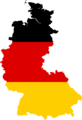 Flag-map of West Germany (1949–1990)