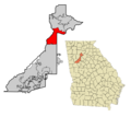 Fulton County Georgia Municipalities Map Sandy Springs Highlighted
