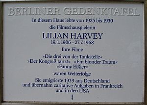Archivo:Gedenktafel Lilian Harvey Berlin Düsseldorferstrasse 47 20070607