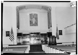 Historic American Buildings Survey R. Merritt Lacey, Photographer September 14, 1938 INTERIOR - SHOWING ORGAN LOFT - Old Bergen Church, Bergen and Highland Avenues, Jersey City, HABS NJ,9-JERCI,1-2