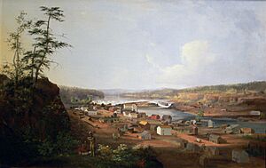 Archivo:John Mix Stanley Oregon City on the Willamette River Amon Carter Museum